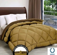 SIE STORE 250 GSM Luxury Premium Microfiber  Soft Reversable  DOUBLE BED (90*100 INCH) All Season Comforte_Blanket/RAJAI/Quilt(Cocoa Coffee &  Brown - Free Size, Microfabric, Rajai, Pack of1, Cocoa Coffee / Brown
